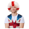 Grote Krullenpruik Wit Met Rood Engeland