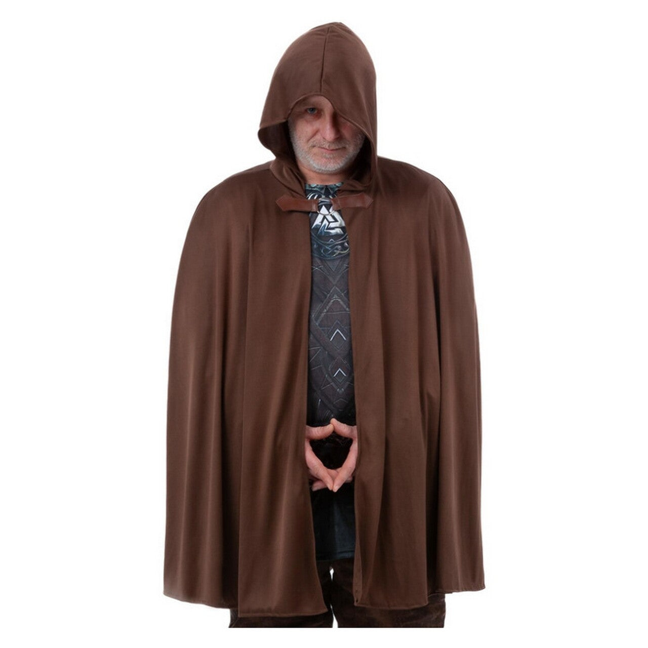 Op deze afbeelding zie je een Kostuums, van het merk Smiffy's. Bruine Cape Van Anonimos