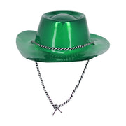 Op deze afbeelding zie je een Accessoires, van het merk Smiffy's. Groene Metallic Cowboy Hoed