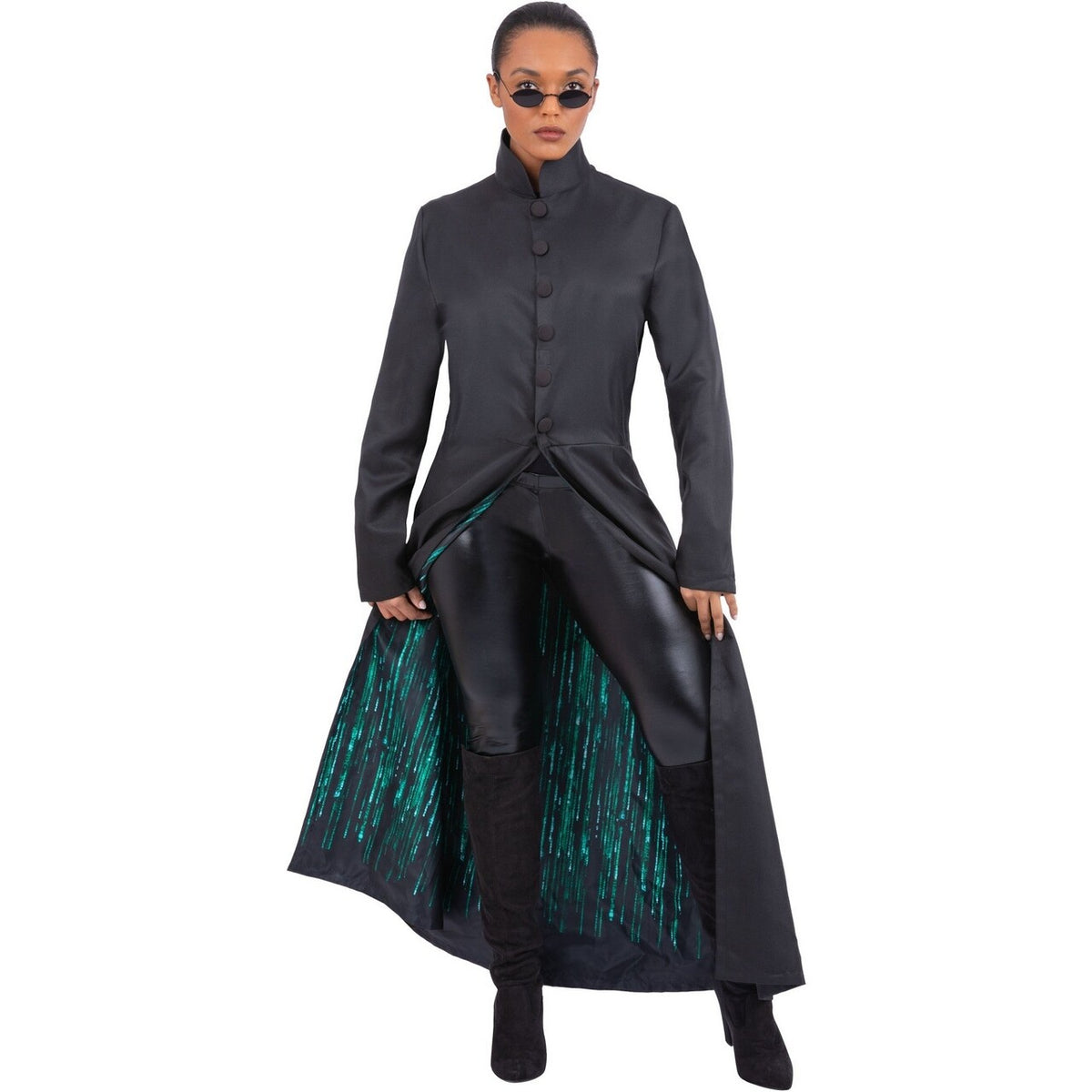 Op deze afbeelding zie je een Kostuums, van het merk Smiffy's. The Matrix Neo Kostuum