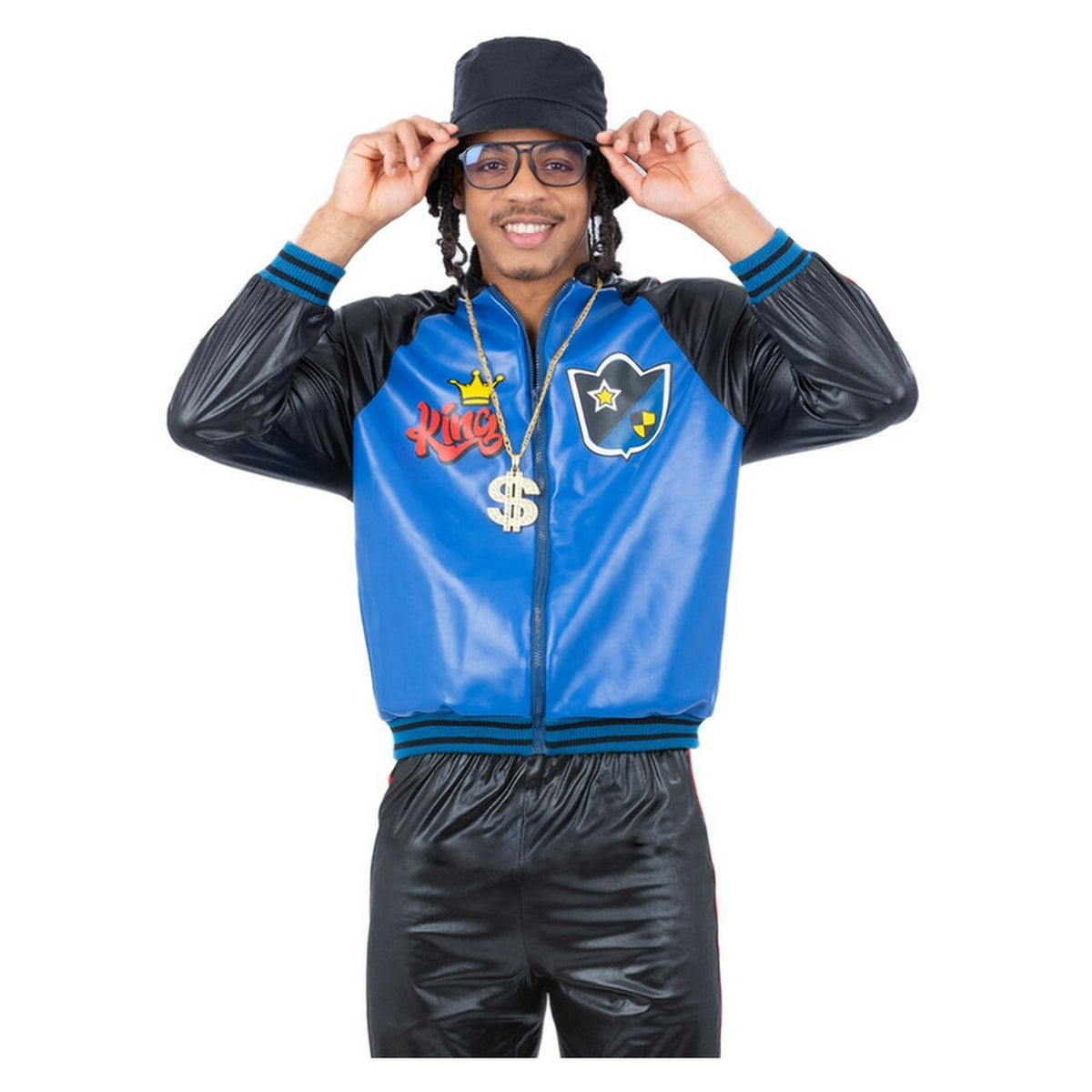 Op deze afbeelding zie je een Kostuums, van het merk Smiffy's. 80s Dj Jam Master Jas Man