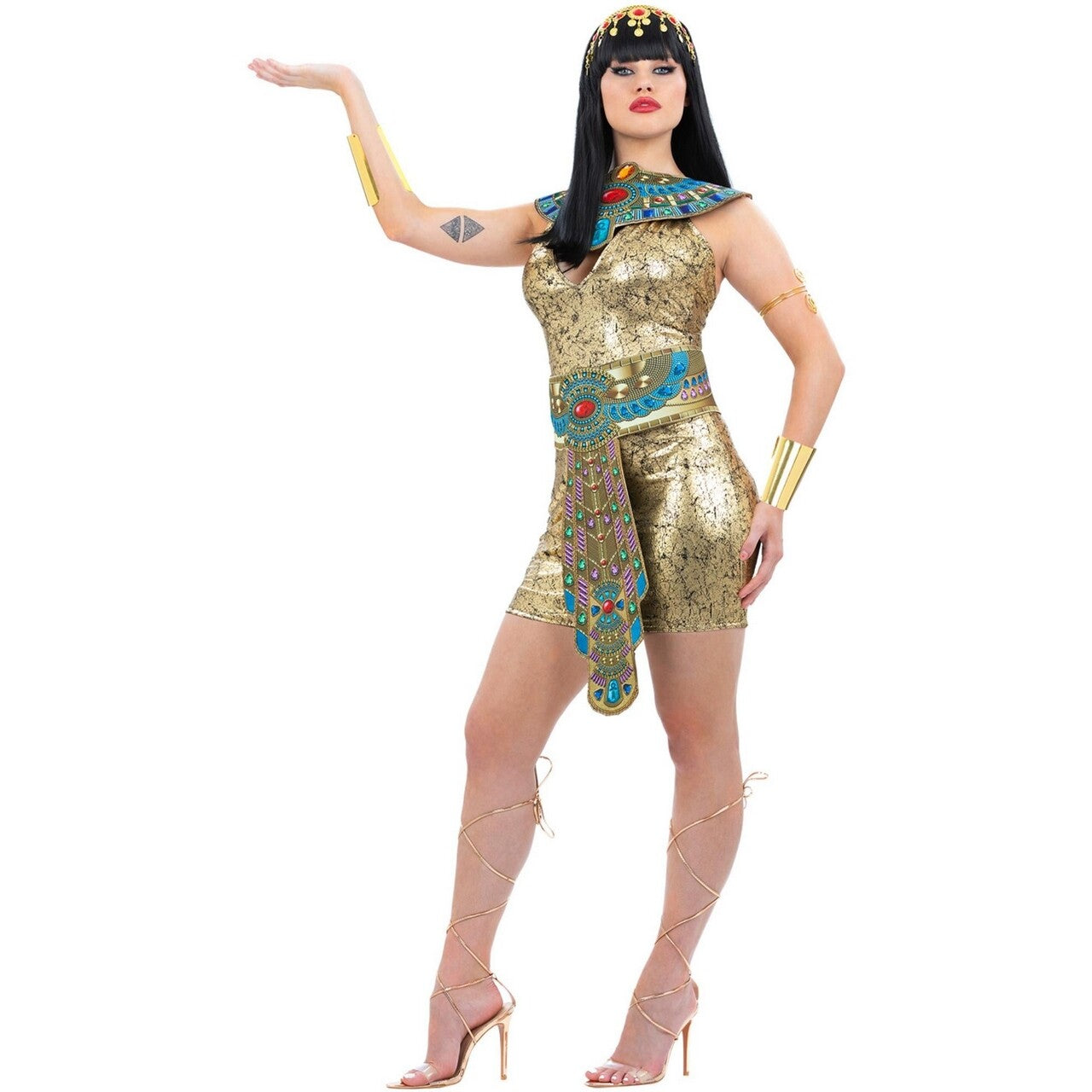 Op deze afbeelding zie je een Kostuums, van het merk Smiffy's. Koningin Van Egypte Vrouw Kostuum