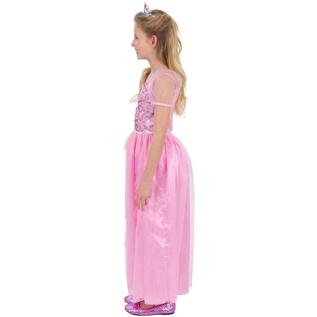 Op deze afbeelding zie je een Kostuums, van het merk Smiffy's. Zoete Prinses Roze Meisje Kostuum