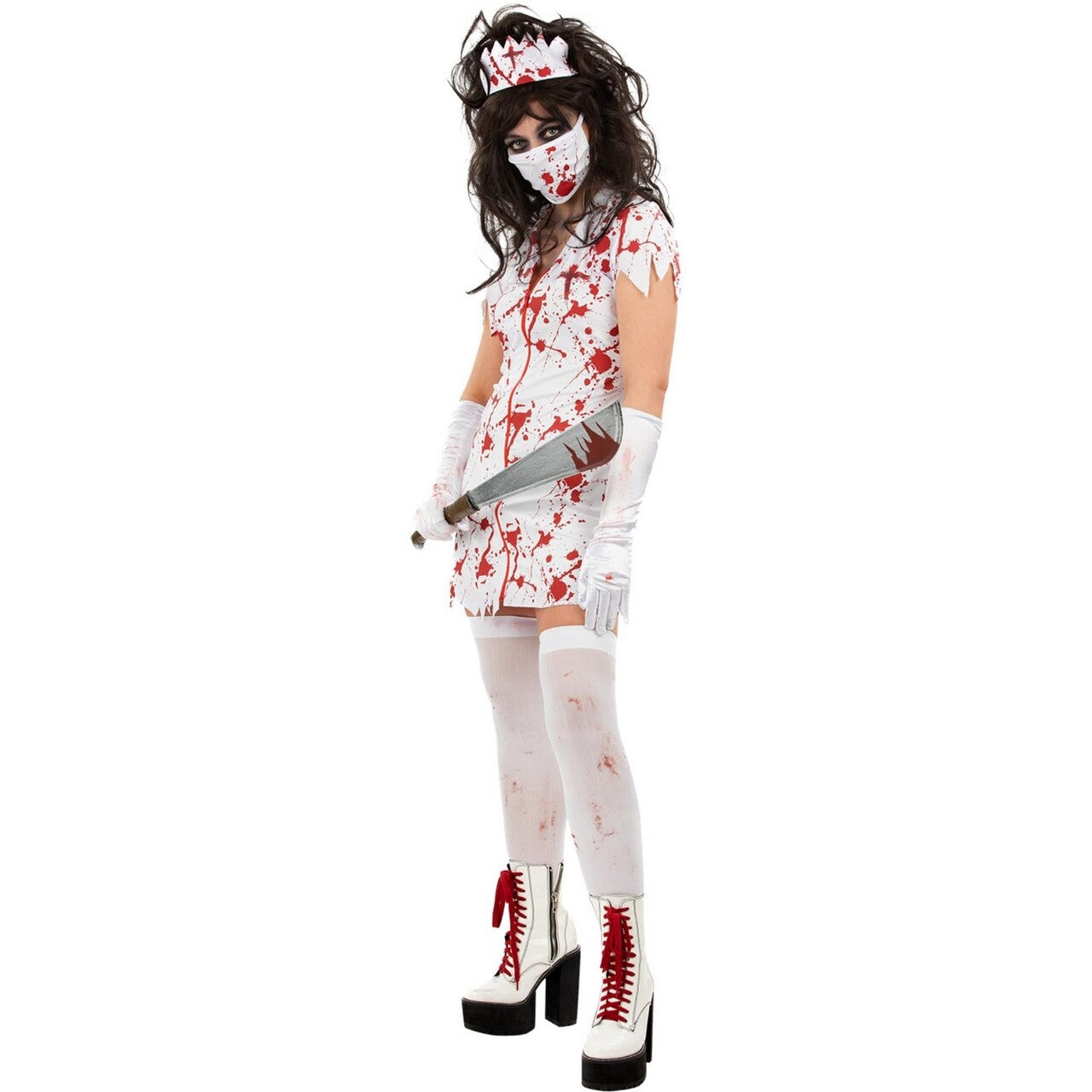 Op deze afbeelding zie je een Kostuums, van het merk Smiffy's. Zombie Verpleegster Kostuum Vrouw