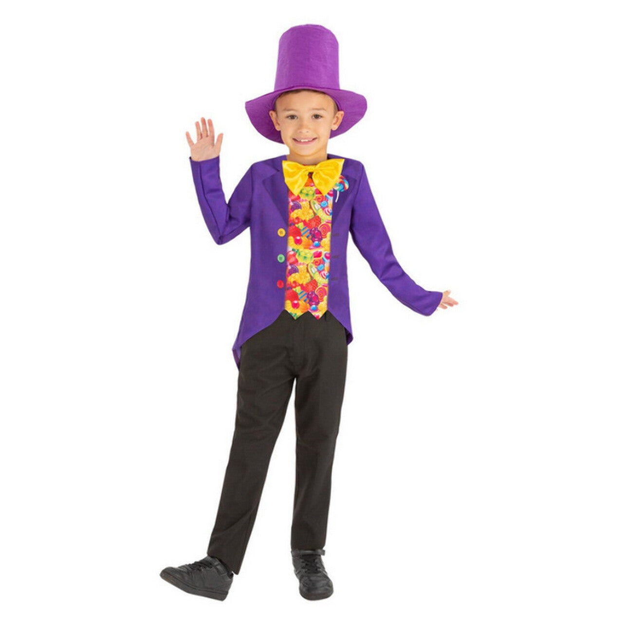 Op deze afbeelding zie je een Kostuums, van het merk Smiffy's. Dol Op Snoepen Jongen Kostuum