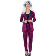 Op deze afbeelding zie je een Kostuums, van het merk Smiffy's. Fout 80s Pink Zebra Suit Vrouw Kostuum