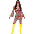 60s Rainbow Peace And Love Hippie Summer Vrouw Kostuum