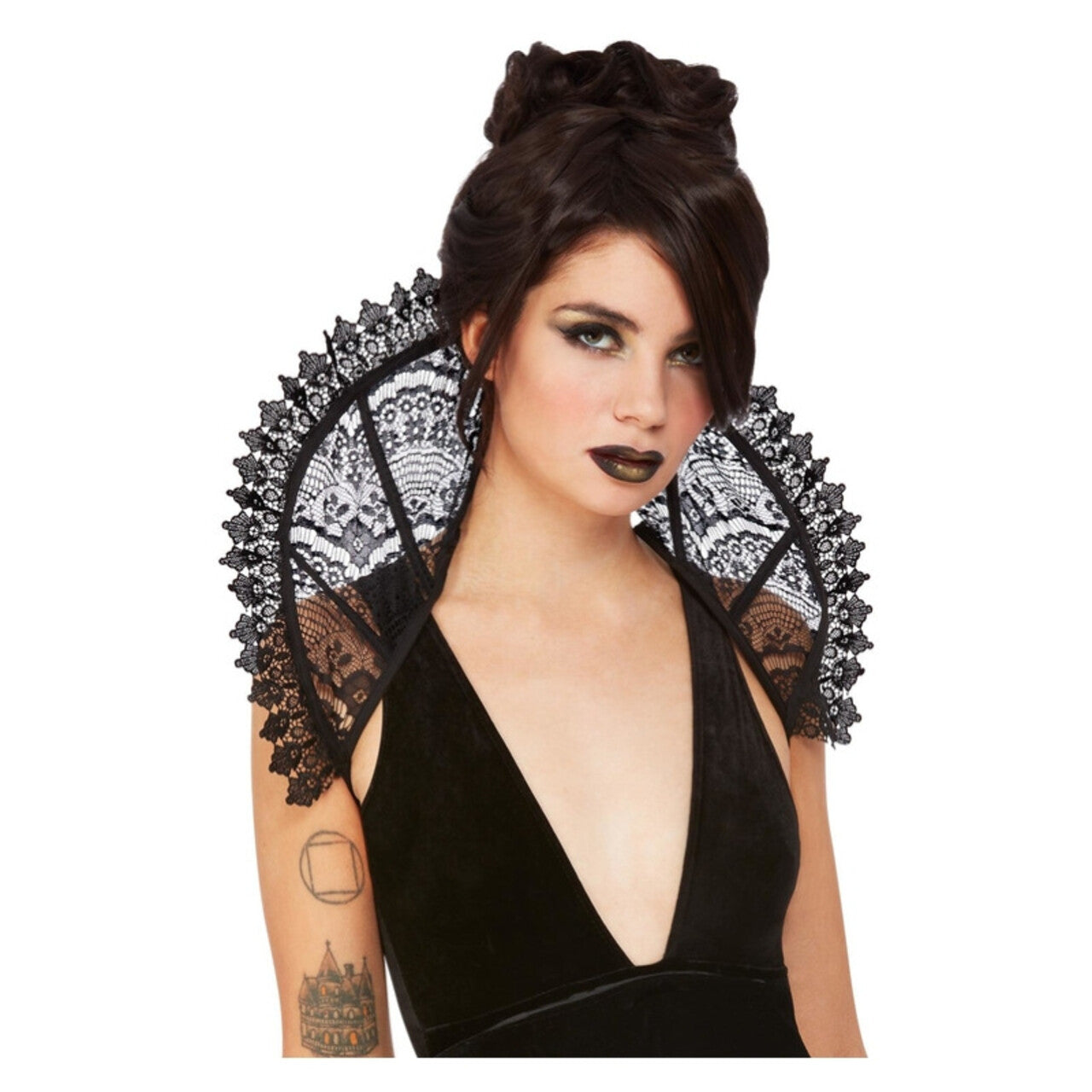 Op deze afbeelding zie je een Accessoires, van het merk Smiffy's. Spaanse Kanten Gothic Kraag