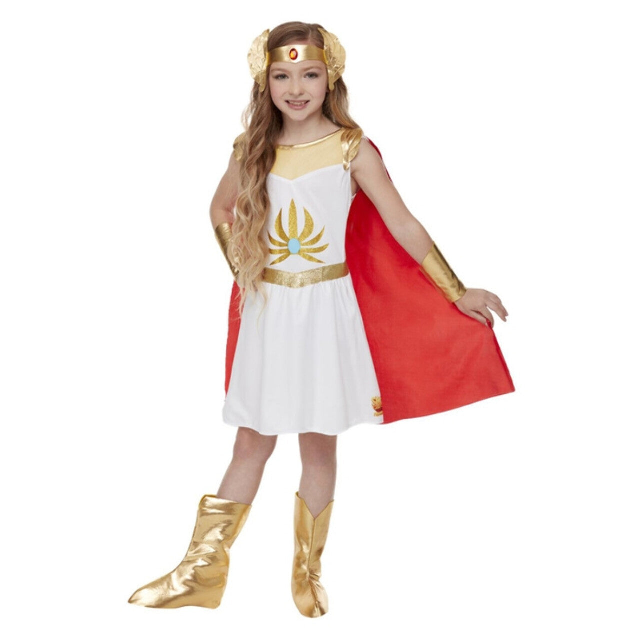Op deze afbeelding zie je een Kostuums, van het merk Smiffy's. Heldin She-Ra De Power Prinses Adora Meisje Kostuum