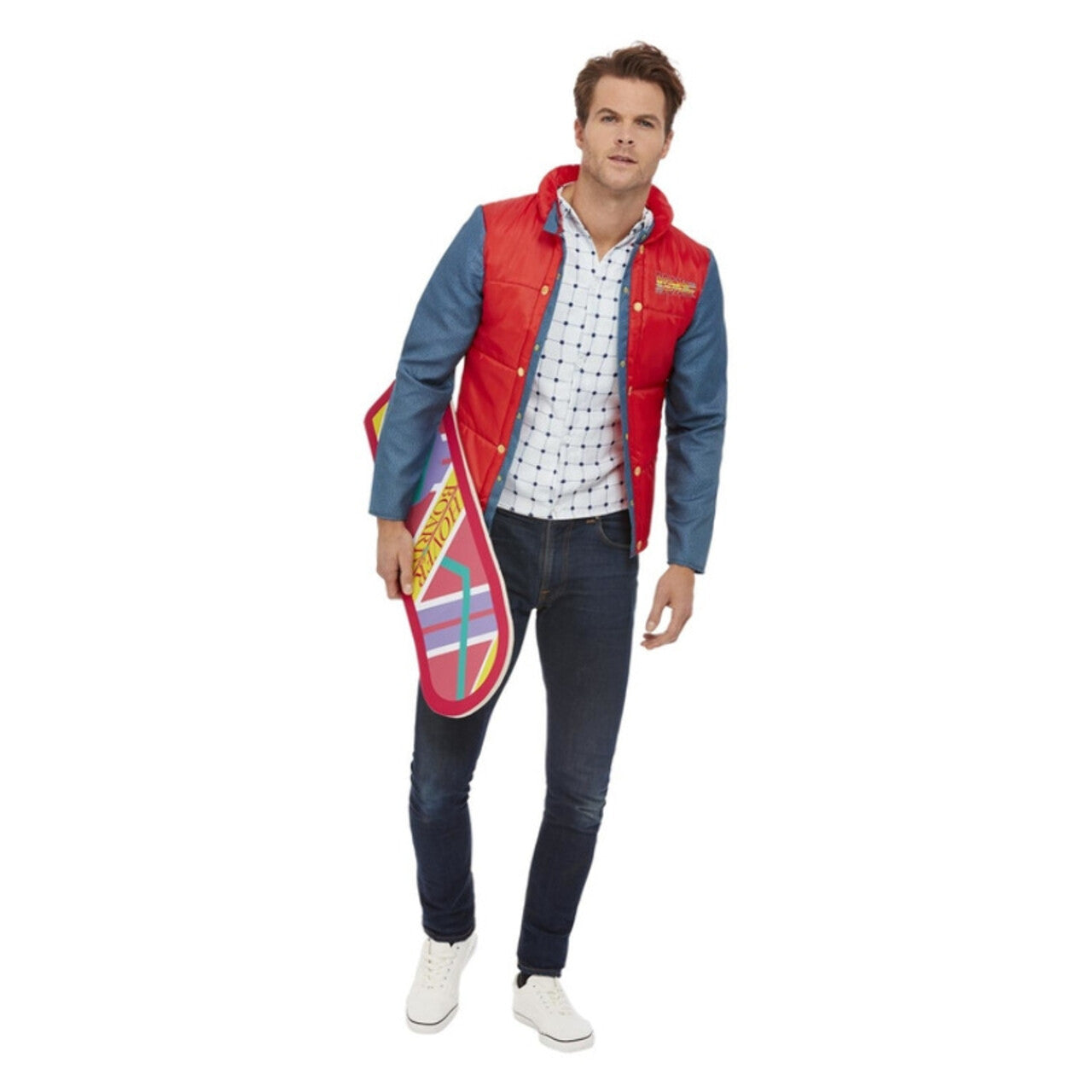Op deze afbeelding zie je een Kostuums, van het merk Smiffy's. Back To The Future Marty Mcfly Man Kostuum