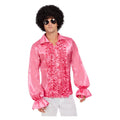 Roze 60s Rouches Hemd Man