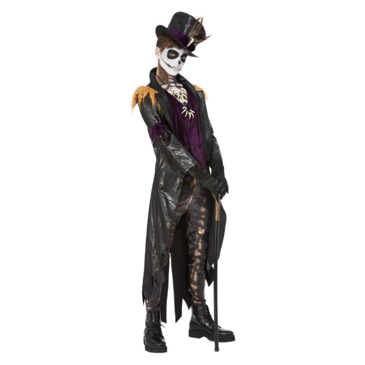 Op deze afbeelding zie je een Kostuums, van het merk Smiffy's. Voodoo Circusdirecteur Man Kostuum