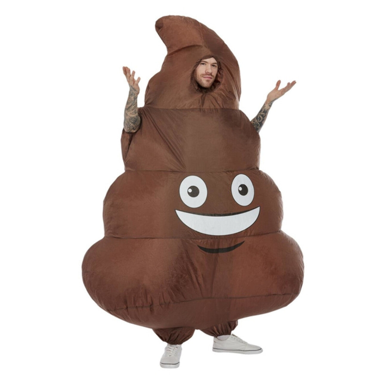Op deze afbeelding zie je een Kostuums, van het merk Smiffy's. Opblaasbaar Poep Icoon Man Kostuum