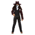 Luxe Cowboy Met Schedelmasker Meisje Kostuum