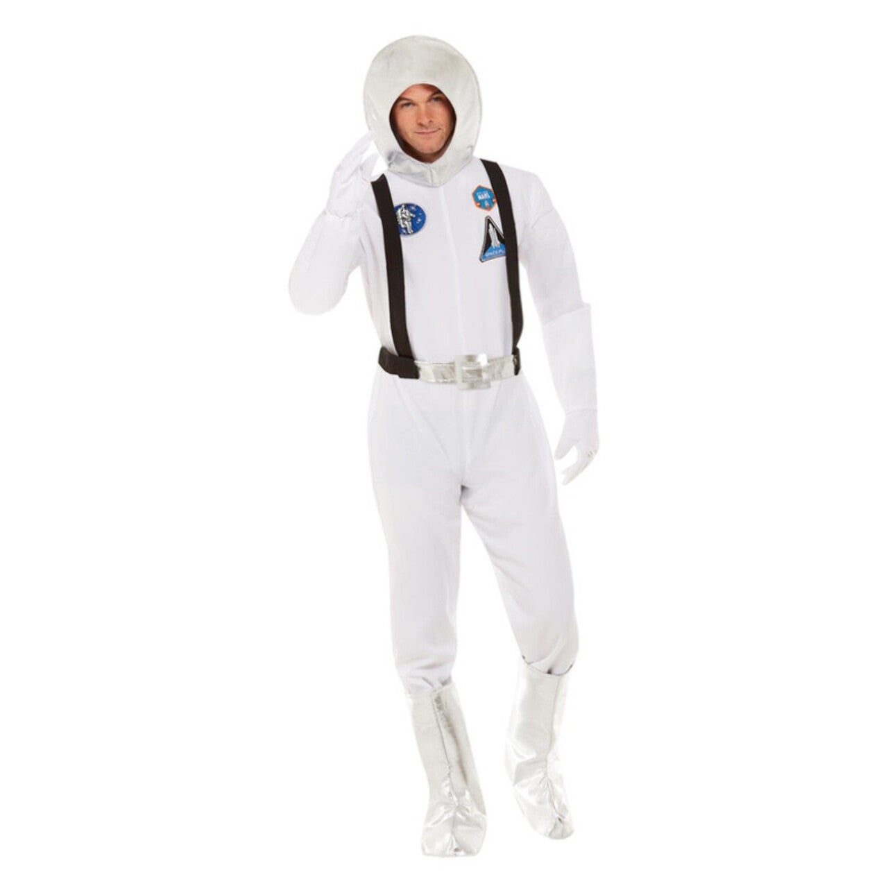 Op deze afbeelding zie je een Kostuums, van het merk Smiffy's. Witte Astronaut Man Kostuum