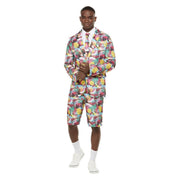 Op deze afbeelding zie je een Kostuums, van het merk Smiffy's. Fruitig Watermeloen Ananas Pak Met Shorts Man