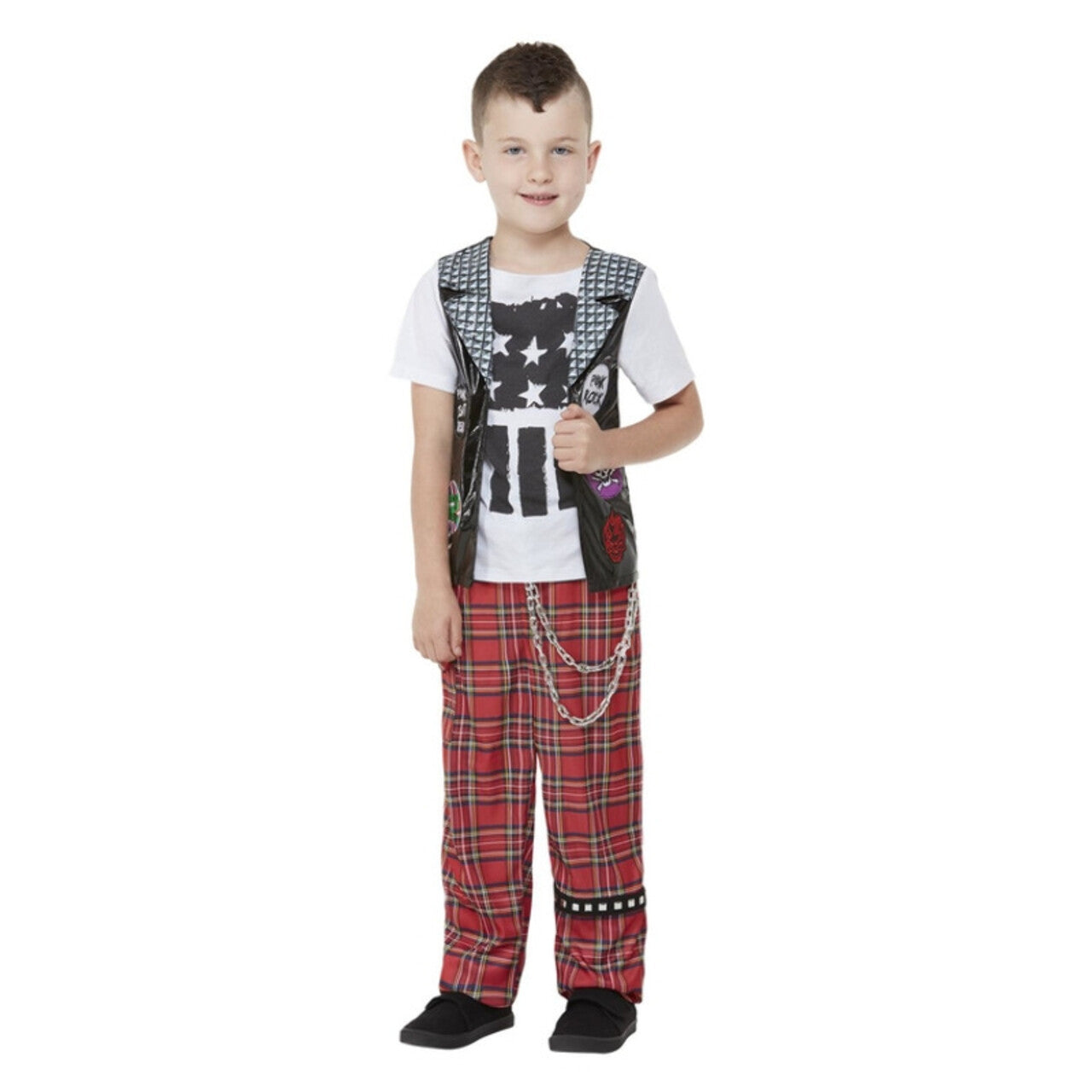 Op deze afbeelding zie je een Kostuums, van het merk Smiffy's. Jonge Punker Jongen Kostuum