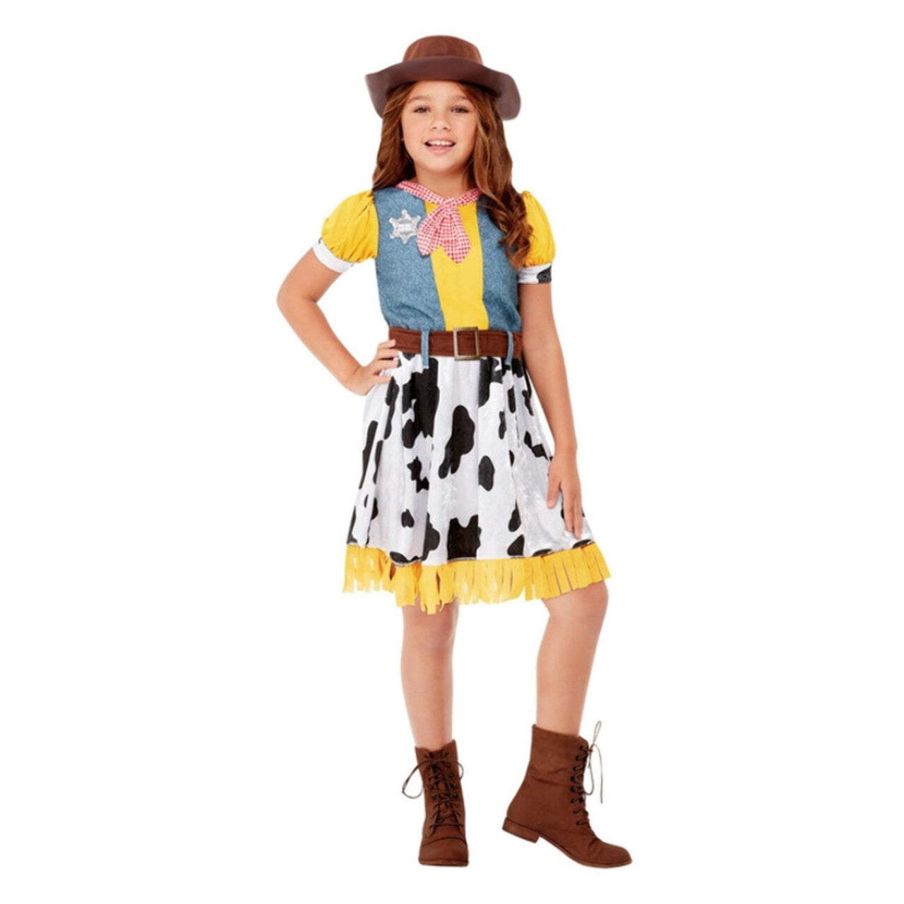 Op deze afbeelding zie je een Kostuums, van het merk Smiffy's. Stoer Western Meisje Sheriff Hunter Kostuum