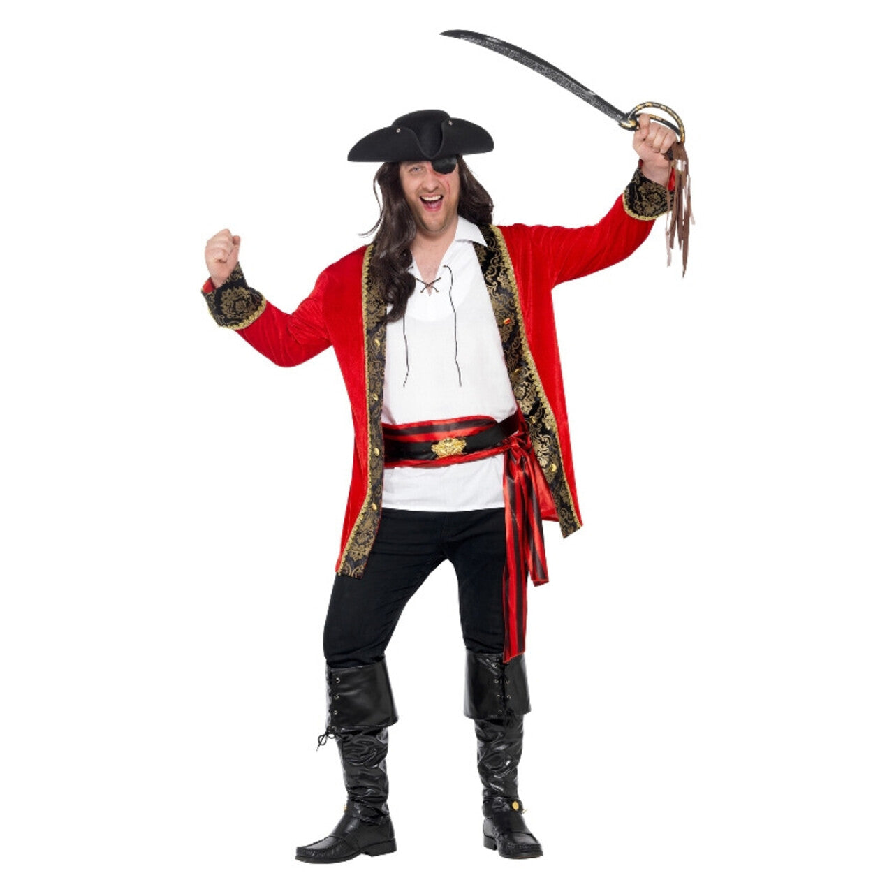 Op deze afbeelding zie je een Kostuums, van het merk Smiffy's. Kapitein Van De Piratenvloot Man Kostuum