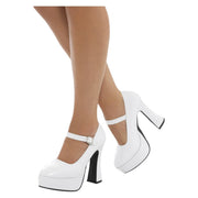 Op deze afbeelding zie je een Accessoires, van het merk Smiffy's. 70s Dansende Witte Schoenen Plateauzolen