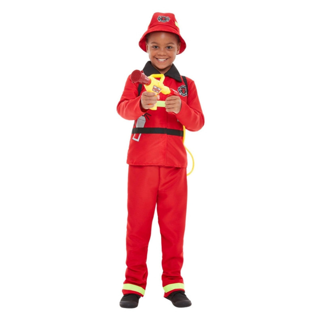 Op deze afbeelding zie je een Kostuums, van het merk Smiffy's. Kleine Vuurvechter Blust Brandjes Jongen Kostuum
