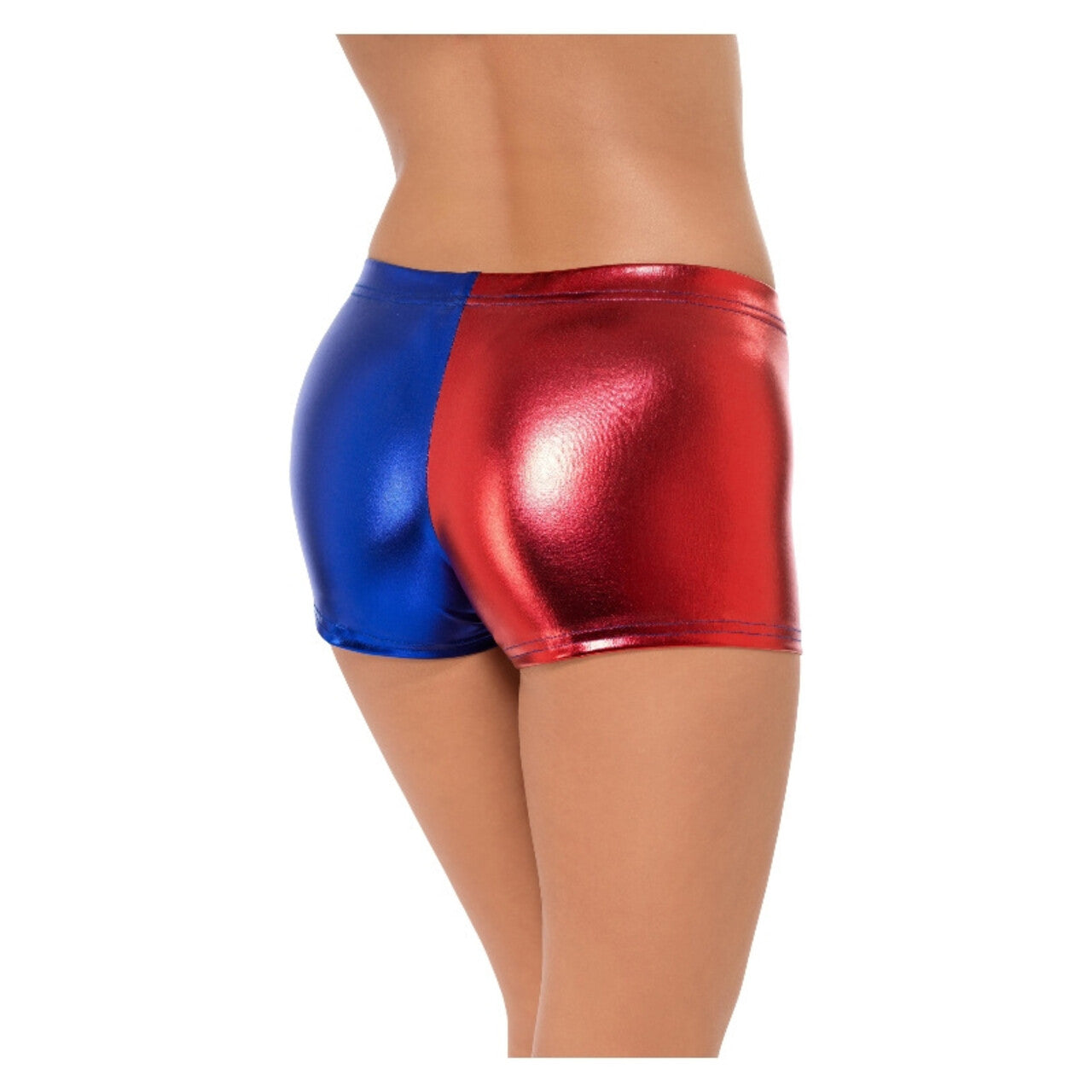 Op deze afbeelding zie je een Kostuums, van het merk Smiffy's. Korte Rood Blauwe Harley Quinn Shorts Vrouw