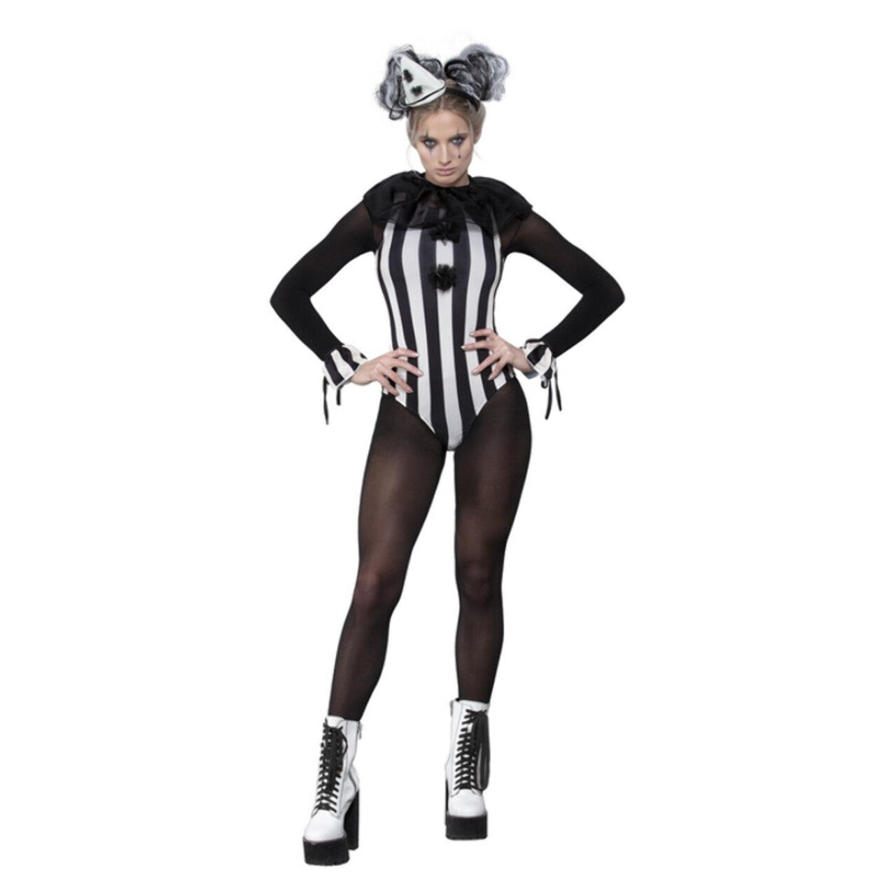 Op deze afbeelding zie je een Kostuums, van het merk Smiffy's. Niet Om Te Huilen Pierrot Vrouw Kostuum