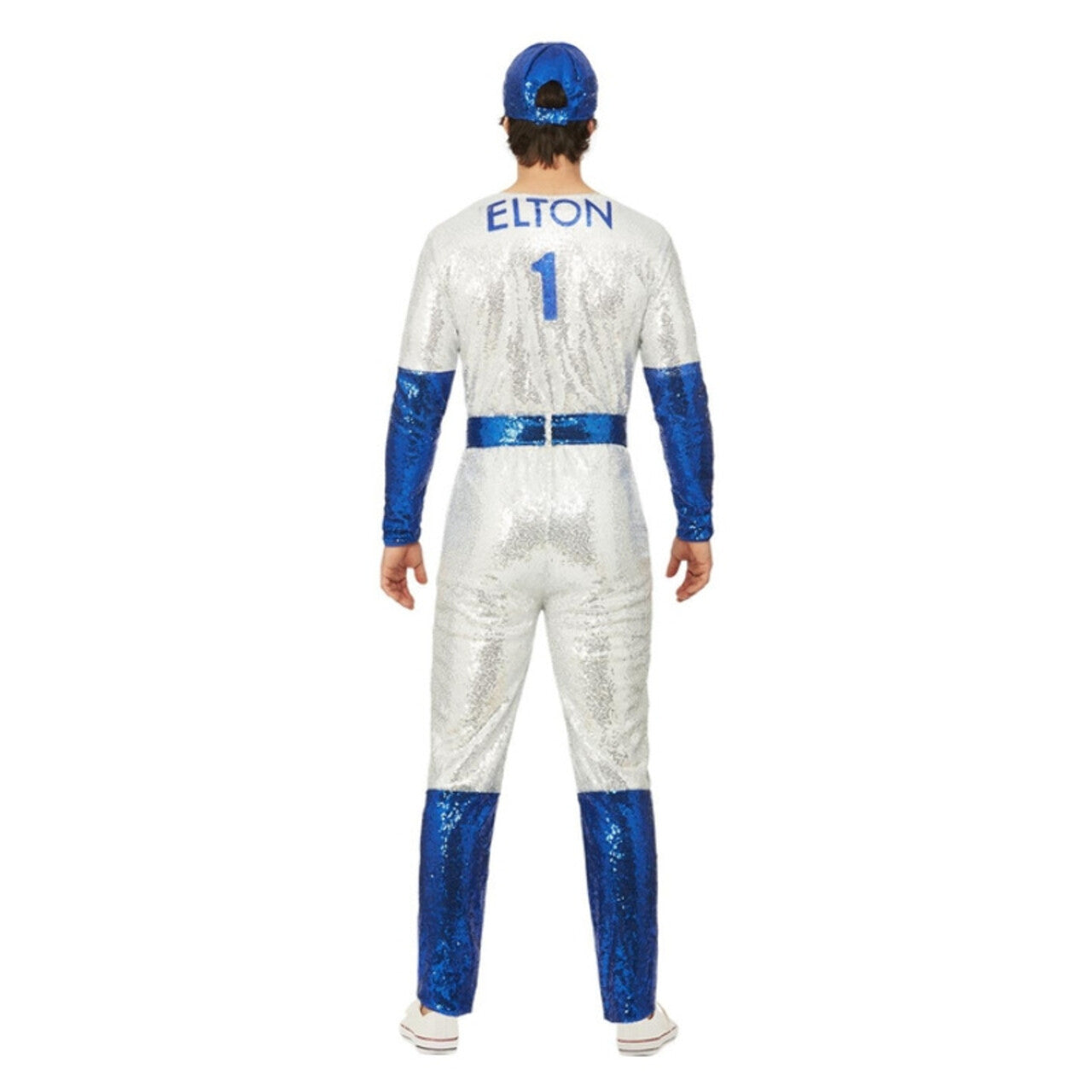 Op deze afbeelding zie je een Kostuums, van het merk Smiffy's. Elton John Glitter En Glamour Baseball Man Kostuum