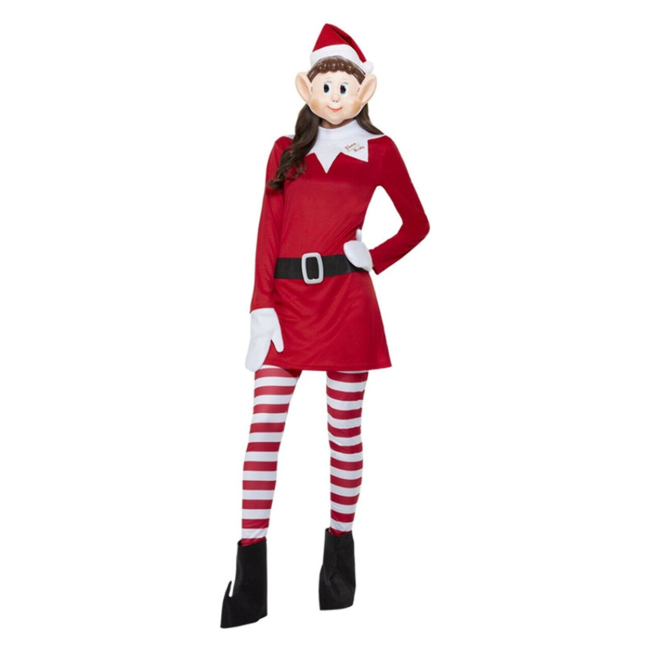 Op deze afbeelding zie je een Kostuums, van het merk Smiffy's. Rebelse Kerst Elfie Vrouw Kostuum