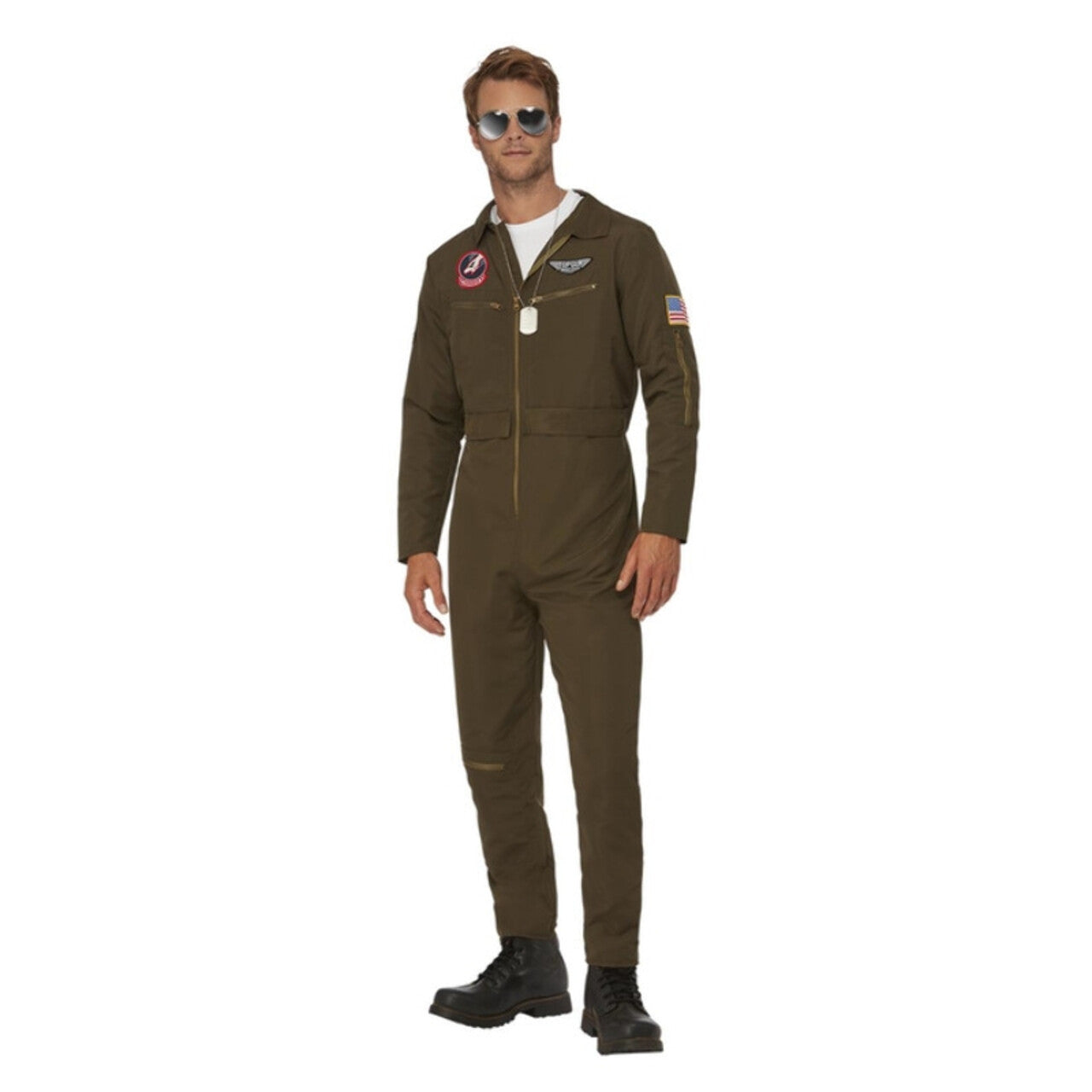 Op deze afbeelding zie je een Kostuums, van het merk Smiffy's. Beste Gevechtspiloot Van Top Gun Man Kostuum