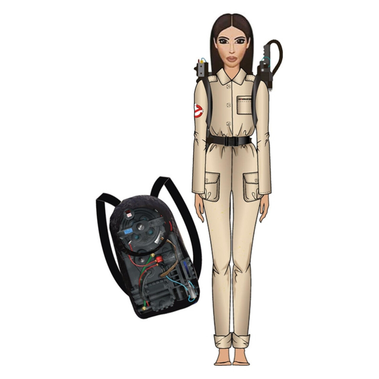 Op deze afbeelding zie je een Kostuums, van het merk Smiffy's. Ghostbusters Geen Spook Is Veilig Vrouw Kostuum