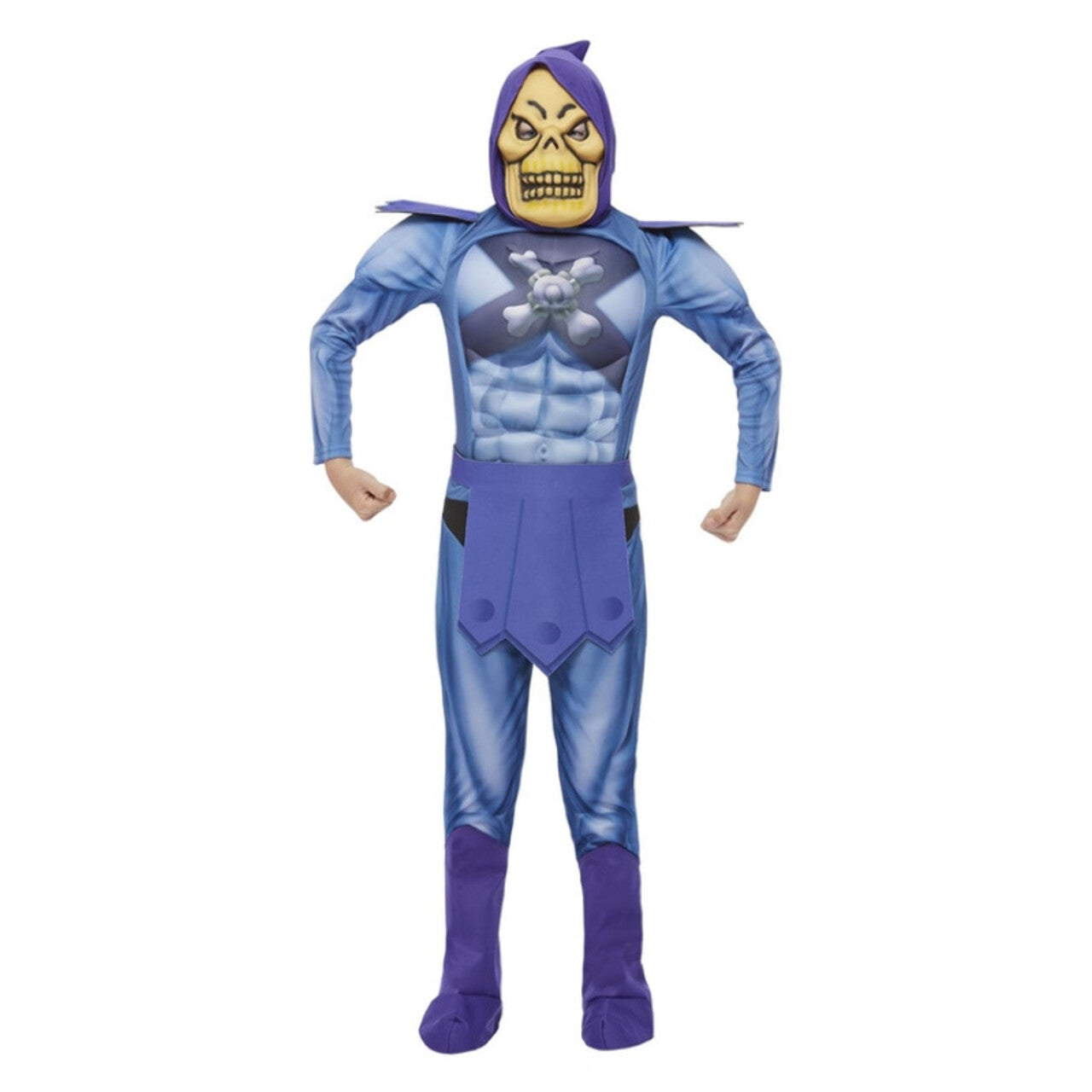 Op deze afbeelding zie je een Kostuums, van het merk Smiffy's. Skeletor Boze Tovenaar Uit Een Andere Dimensie Kind Kostuum