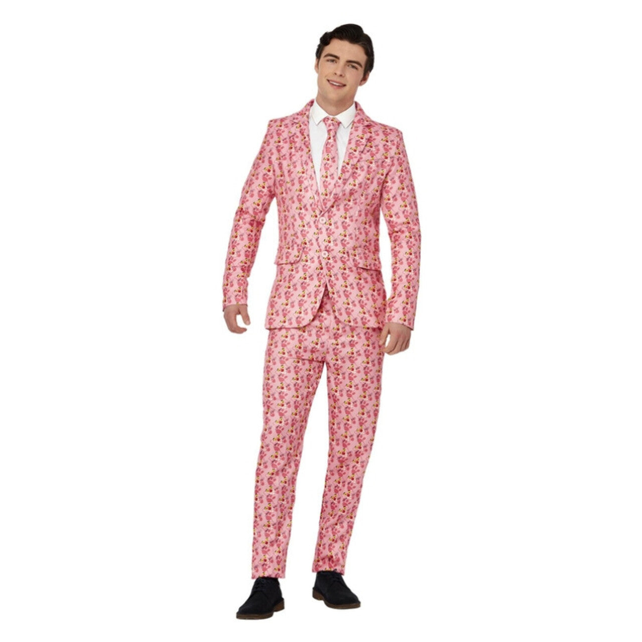 Op deze afbeelding zie je een Kostuums, van het merk Smiffy's. Komische Roze Pink Panther Man Kostuum