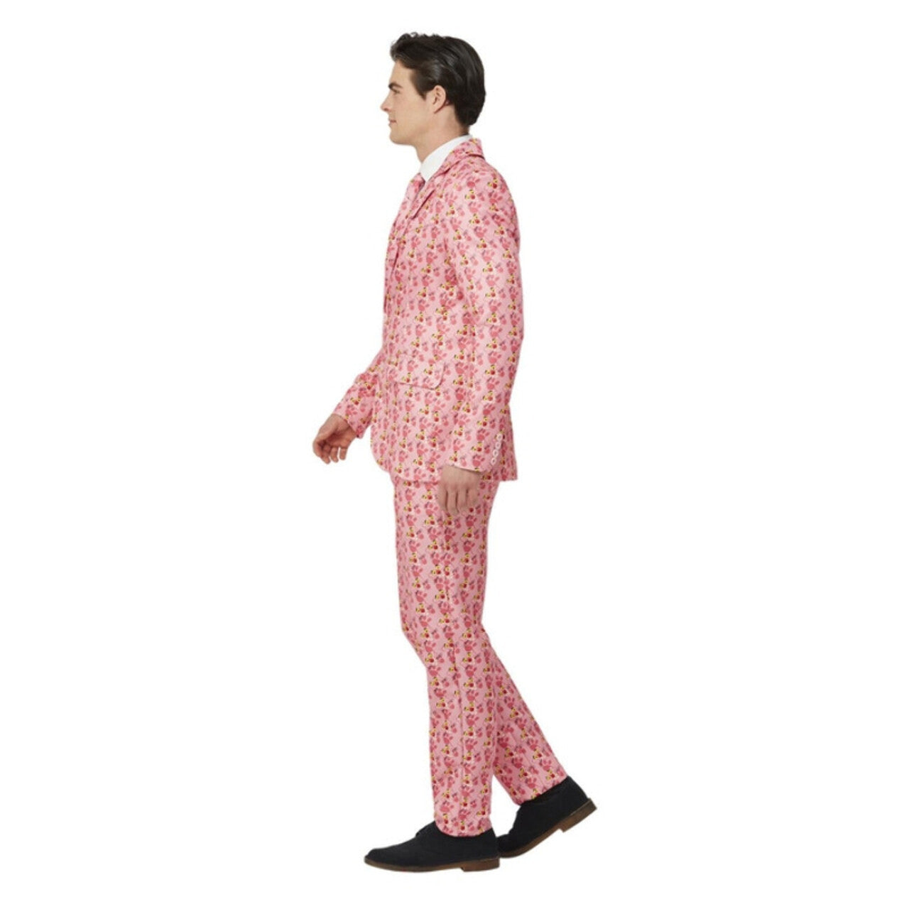 Op deze afbeelding zie je een Kostuums, van het merk Smiffy's. Komische Roze Pink Panther Man Kostuum