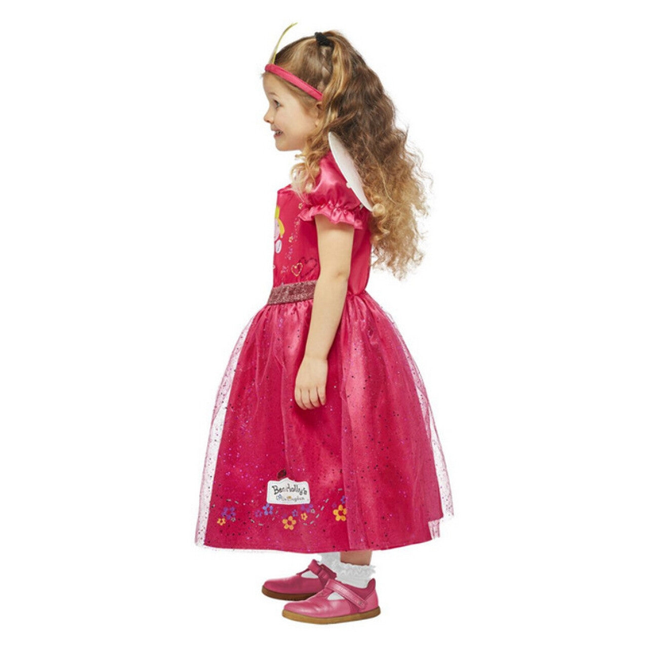 Op deze afbeelding zie je een Kostuums, van het merk Smiffy's. Holly Roze Prinses Fee Meisje Kostuum
