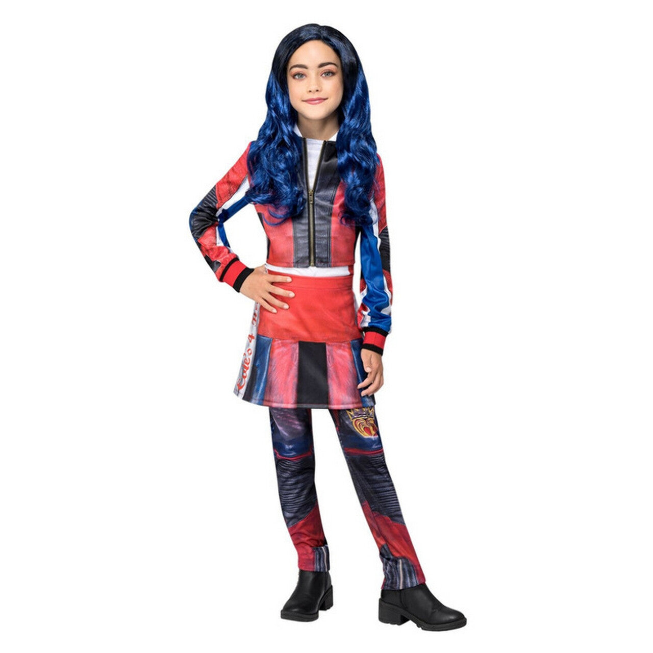 Op deze afbeelding zie je een Kostuums, van het merk Smiffy's. Megastoere Disney Descendants Evie Meisje Kostuum