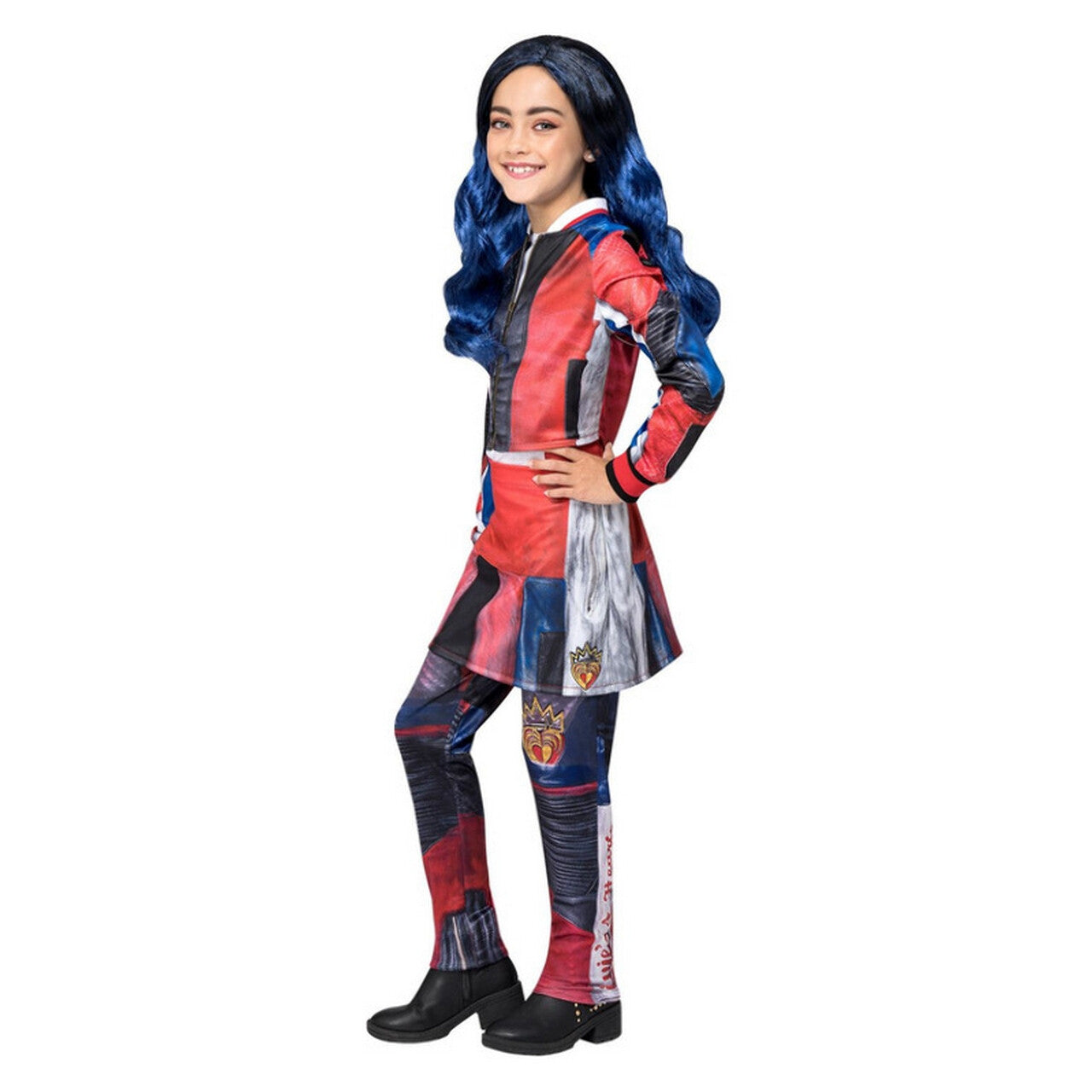Op deze afbeelding zie je een Kostuums, van het merk Smiffy's. Megastoere Disney Descendants Evie Meisje Kostuum