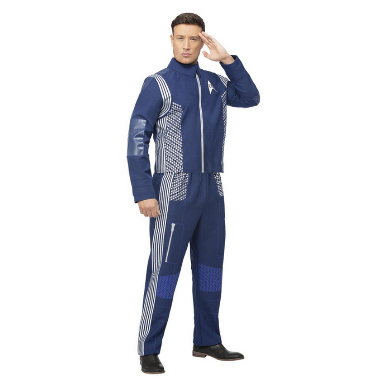 Op deze afbeelding zie je een Kostuums, van het merk Smiffy's. Star Trek Discovery Science Uniform Star Fleet Man Kostuum