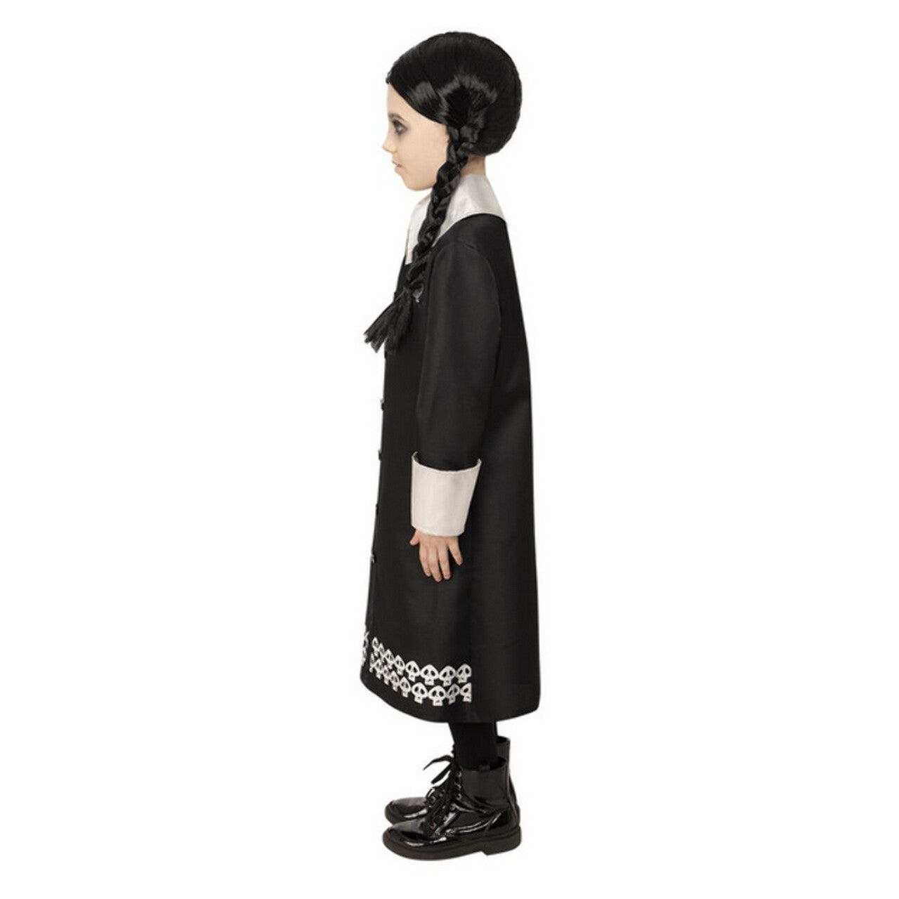 Op deze afbeelding zie je een Kostuums, van het merk Smiffy's. Addams Family Wednesday Spook Kind Meisje Kostuum