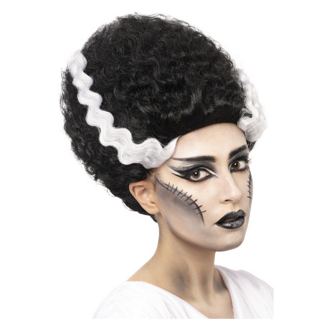 Op deze afbeelding zie je een Accessoires, van het merk Smiffy's. De Bruid Van Frankenstein Pruik