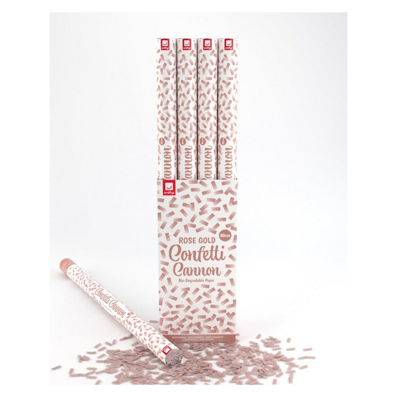 Op deze afbeelding zie je een Decoratie, van het merk Smiffy's. Confetti Kanon 80 Centimeter Roze 12 Stuks