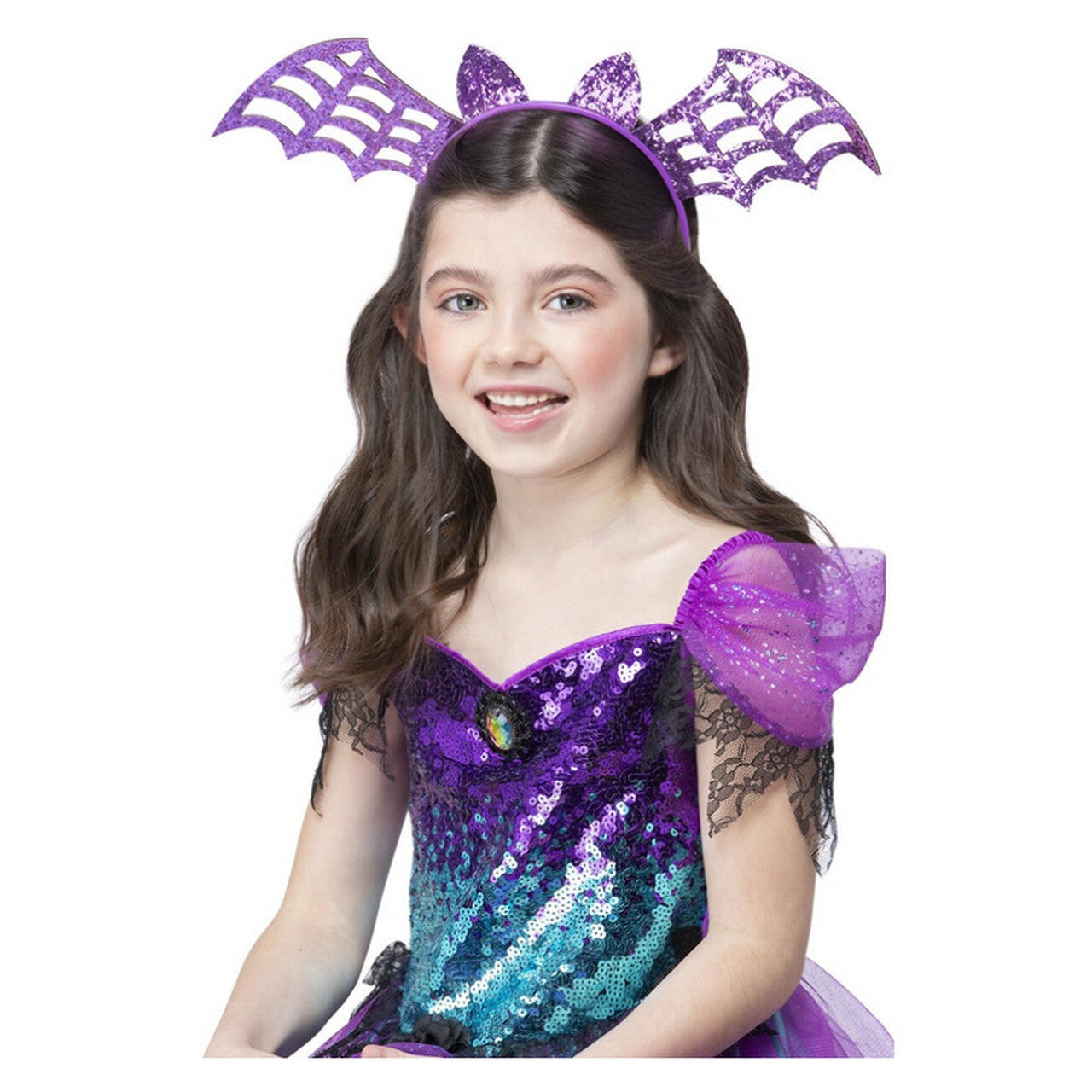Op deze afbeelding zie je een Accessoires, van het merk Smiffy's. Bad Bat Hoofdband Met Glitters