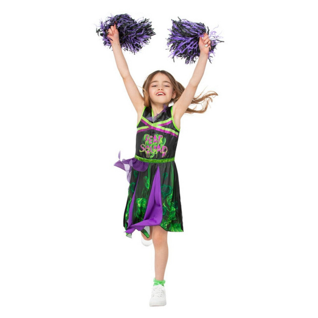 Op deze afbeelding zie je een Kostuums, van het merk Smiffy's. Vergiftigde Cheerleader Crazy Dance Meisje Kostuum