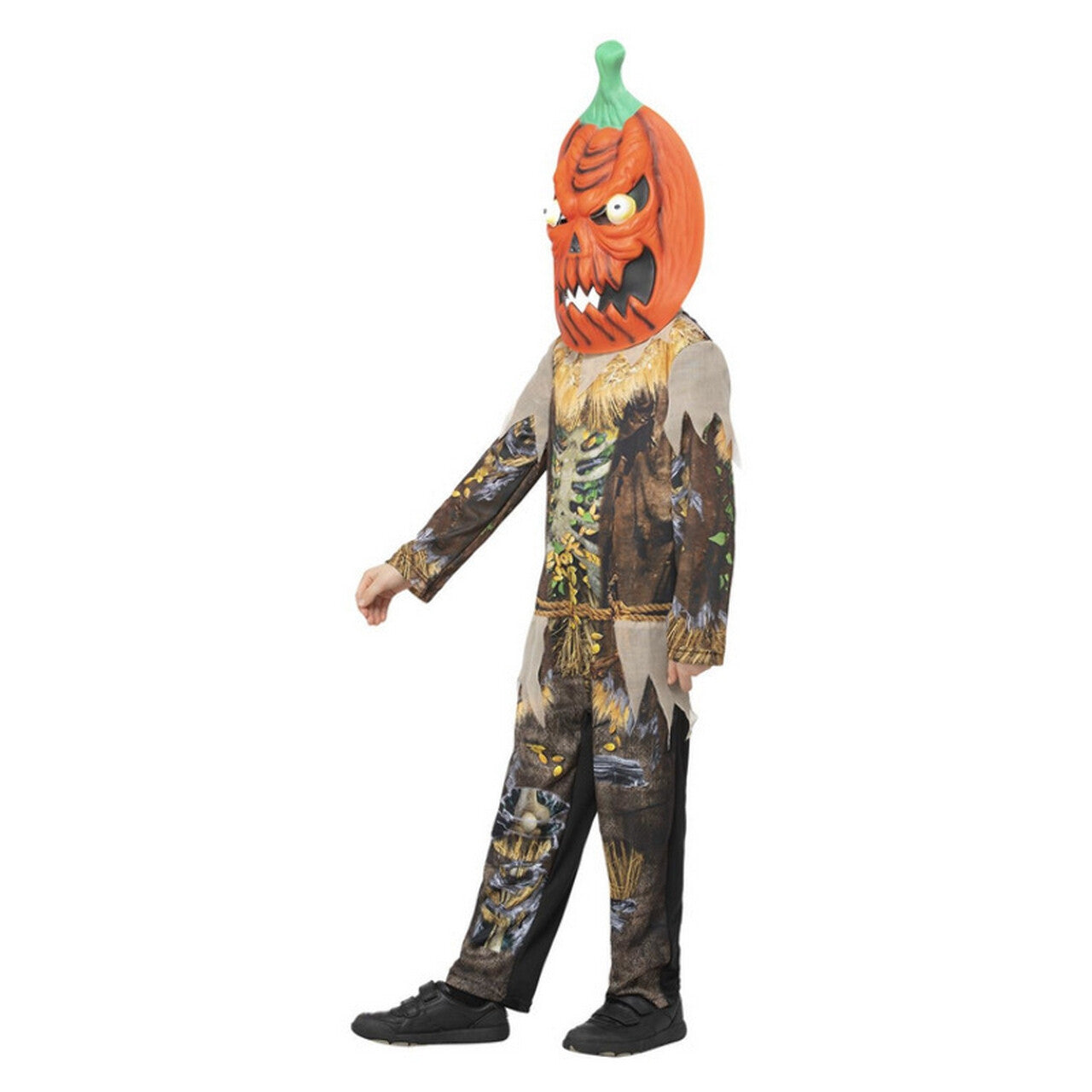 Op deze afbeelding zie je een Kostuums, van het merk Smiffy's. Enge Pompoenhoofder Pim Kind Kostuum