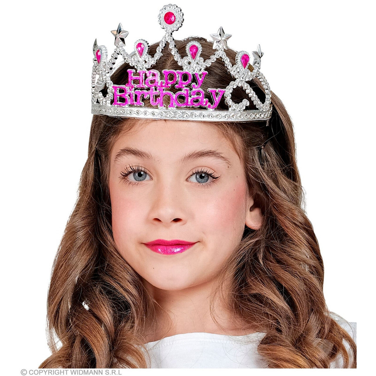 Op deze afbeelding zie je een Accessoires, van het merk Widmann. Happy Birthday Girl Tiara Kind