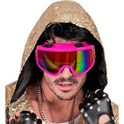 Op deze afbeelding zie je een Accessoires, van het merk Widmann. Foute Jaren 80 Ski Bril Roze Met Tijgerprint