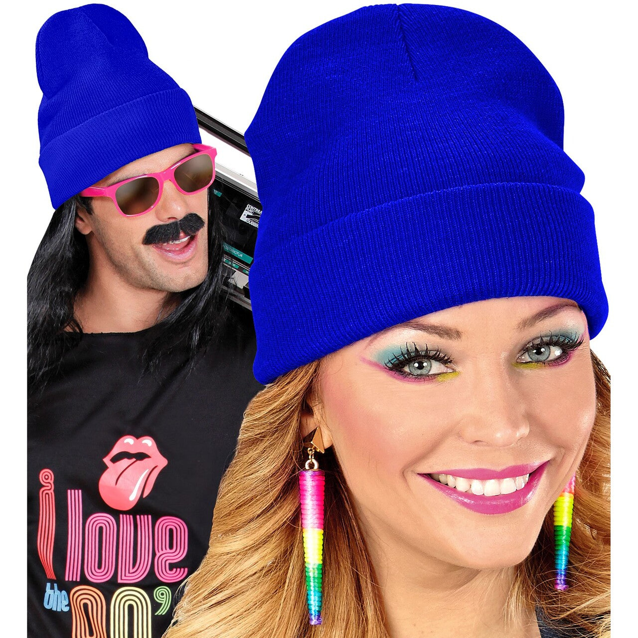 Op deze afbeelding zie je een Accessoires, van het merk Widmann. Blauwe Winter Muts Mystic Blue Beanie