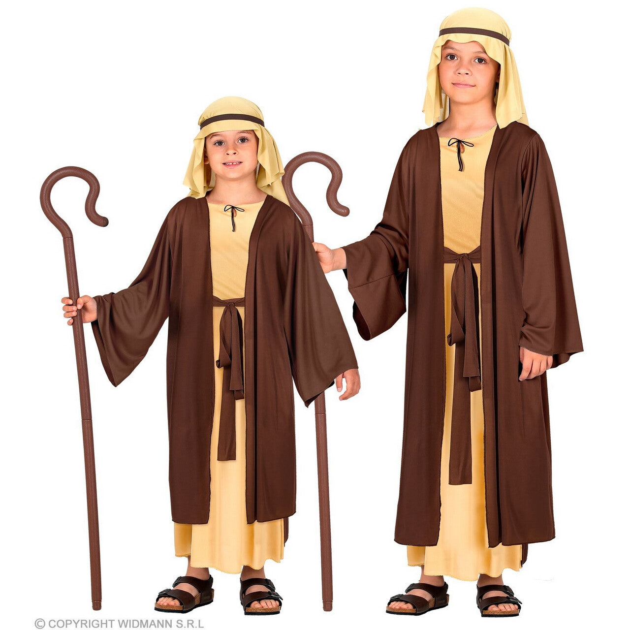 Op deze afbeelding zie je een Kostuums, van het merk Widmann. Herder Jozef Kind Kind Kostuum
