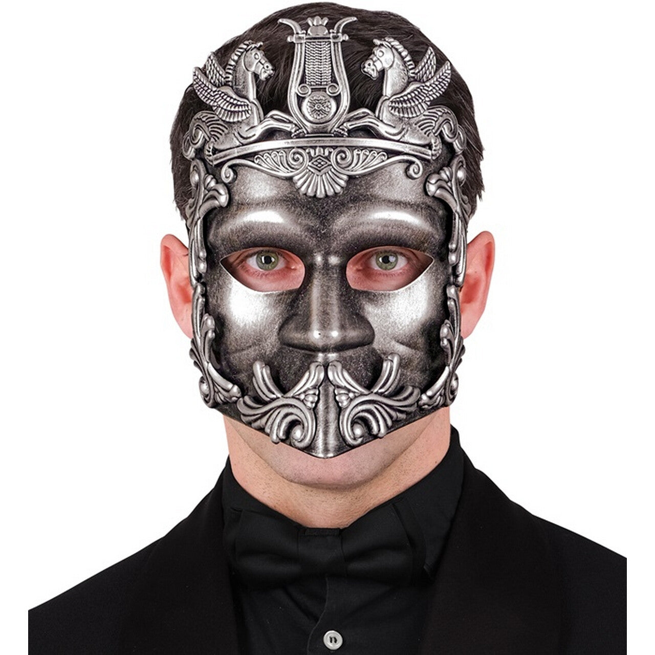 Op deze afbeelding zie je een Accessoires, van het merk Widmann. Victory Of Greece Masker Zilver