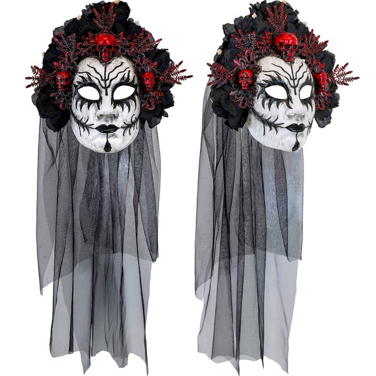 Op deze afbeelding zie je een Accessoires, van het merk Widmann. Masker Queen Of Death